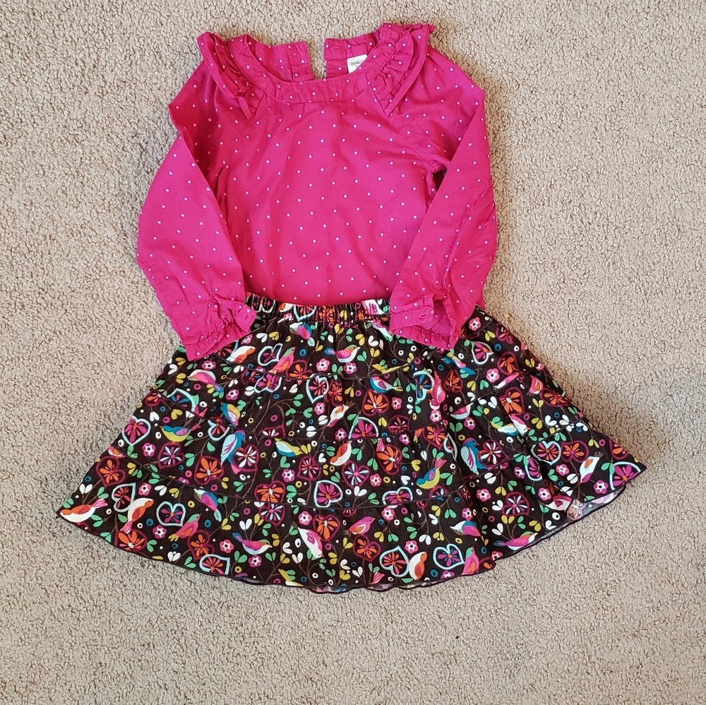 Osh Kosh Bgosh Girls 3t top and skirt